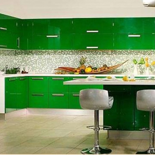 Обустройство зеленой угловой кухни: варианты интерьера